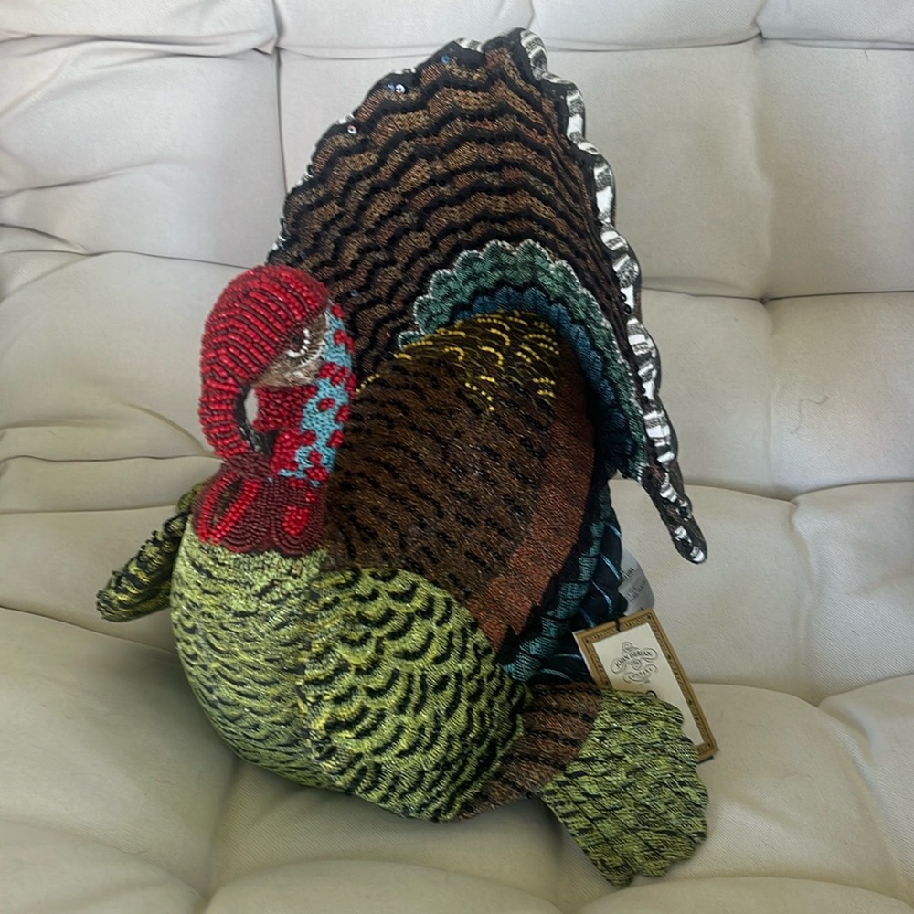 NWT John Derian for Target 2023 Beaded Turkey Pillow